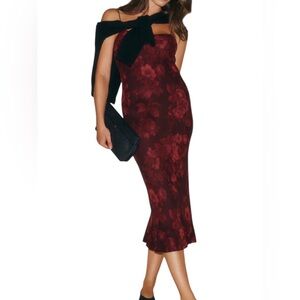 NWT Reformation Suki Crepe Floral Sweetheart Cami Pleated Hem Detail Maxi Dress